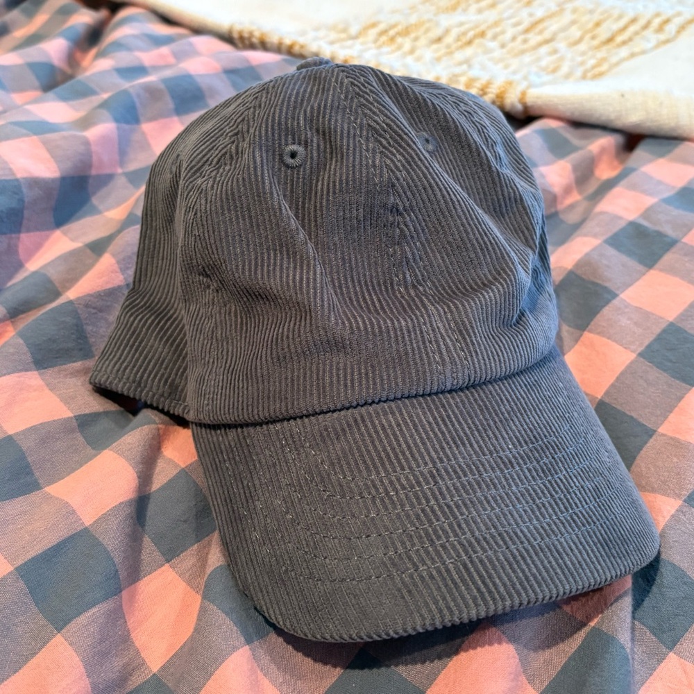 Gray Corduroy Baseball Cap